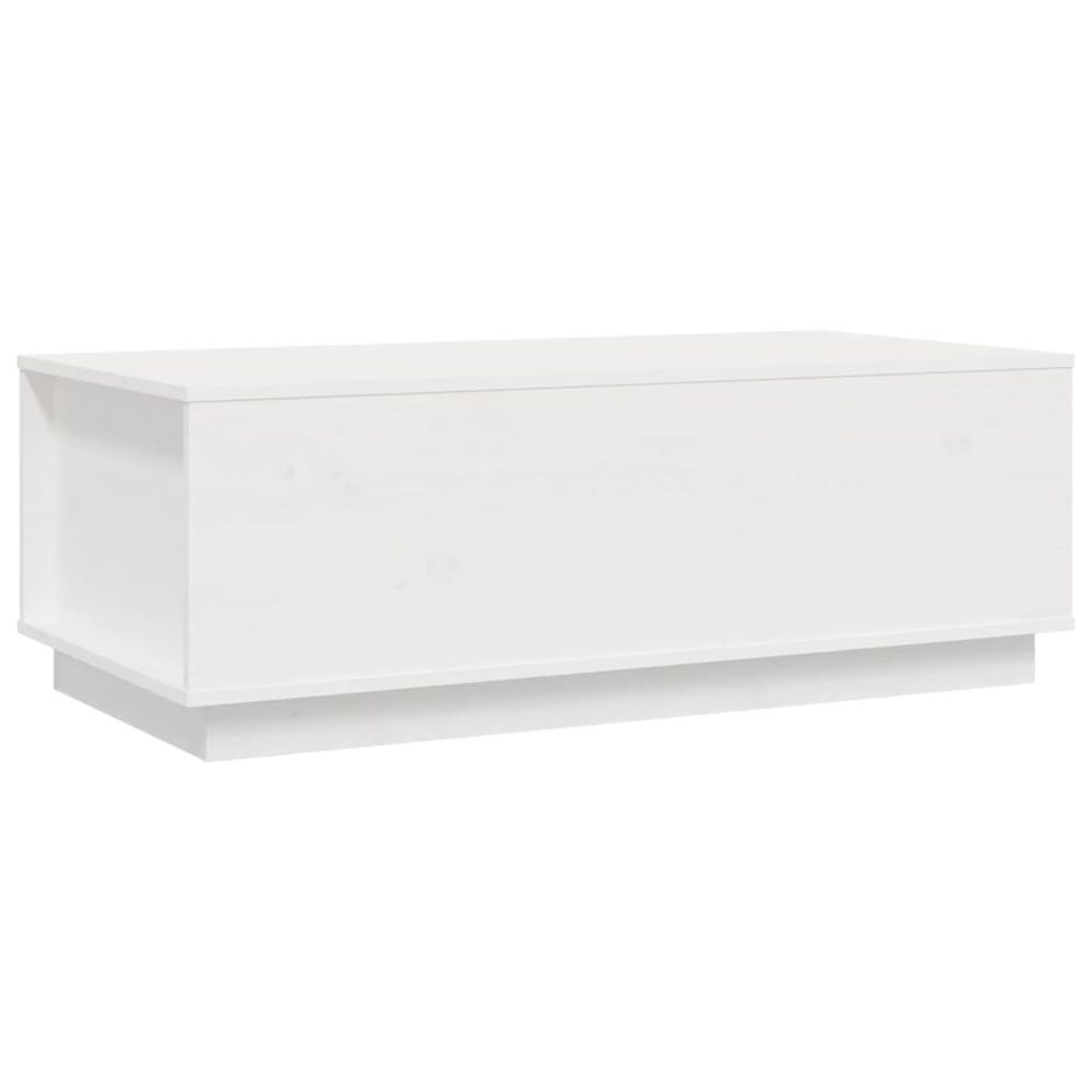 Vidaxl Konferenčný stolík biely 100x50x35 cm borovicový masív