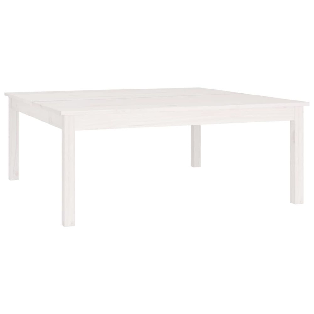 Vidaxl Konferenčný stolík biely 100x100x40 cm borovicový masív