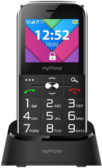 myPhone Halo C Senior, čierny