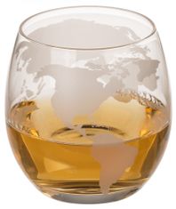 Gifty City Alkoholový globus 850 ml, dva poháre