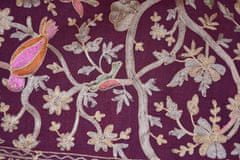 Orient House Exkluzívny vyšívaný šál 5 z Kašmíru z jemnej vlny 70x200cm
