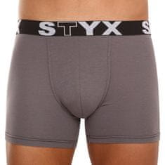 Styx 3PACK pánske boxerky long športová guma tmavo šedé (3U1063) - veľkosť M