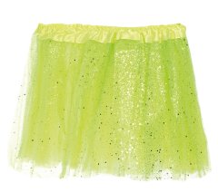 Guirca Detská sukňa tutu zelená s trblietkami 30cm