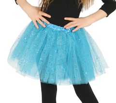 Guirca Detská sukňa tutu modrá s trblietkami 30cm