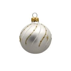 Decor By Glassor Vianočná guľa biela (Veľkosť: 8)