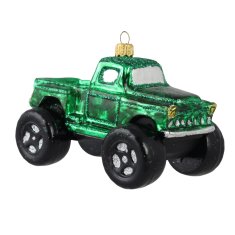 Decor By Glassor Vianočná dekorácia monster Truck zelený