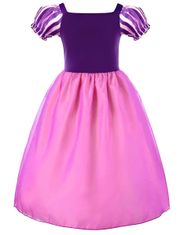EXCELLENT Rozprávkové šaty s výšivkou ružovej a fialovej farby veľkosť 110 - Princezná