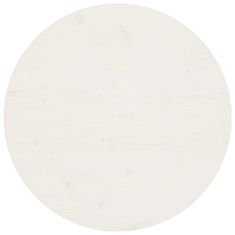 Vidaxl Stolová doska biela Ø70x2,5 cm masívna borovica