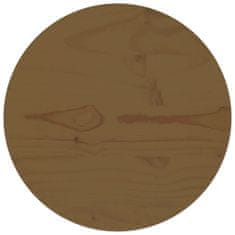 Vidaxl Stolová doska hnedá Ø30x2,5 cm masívna borovica