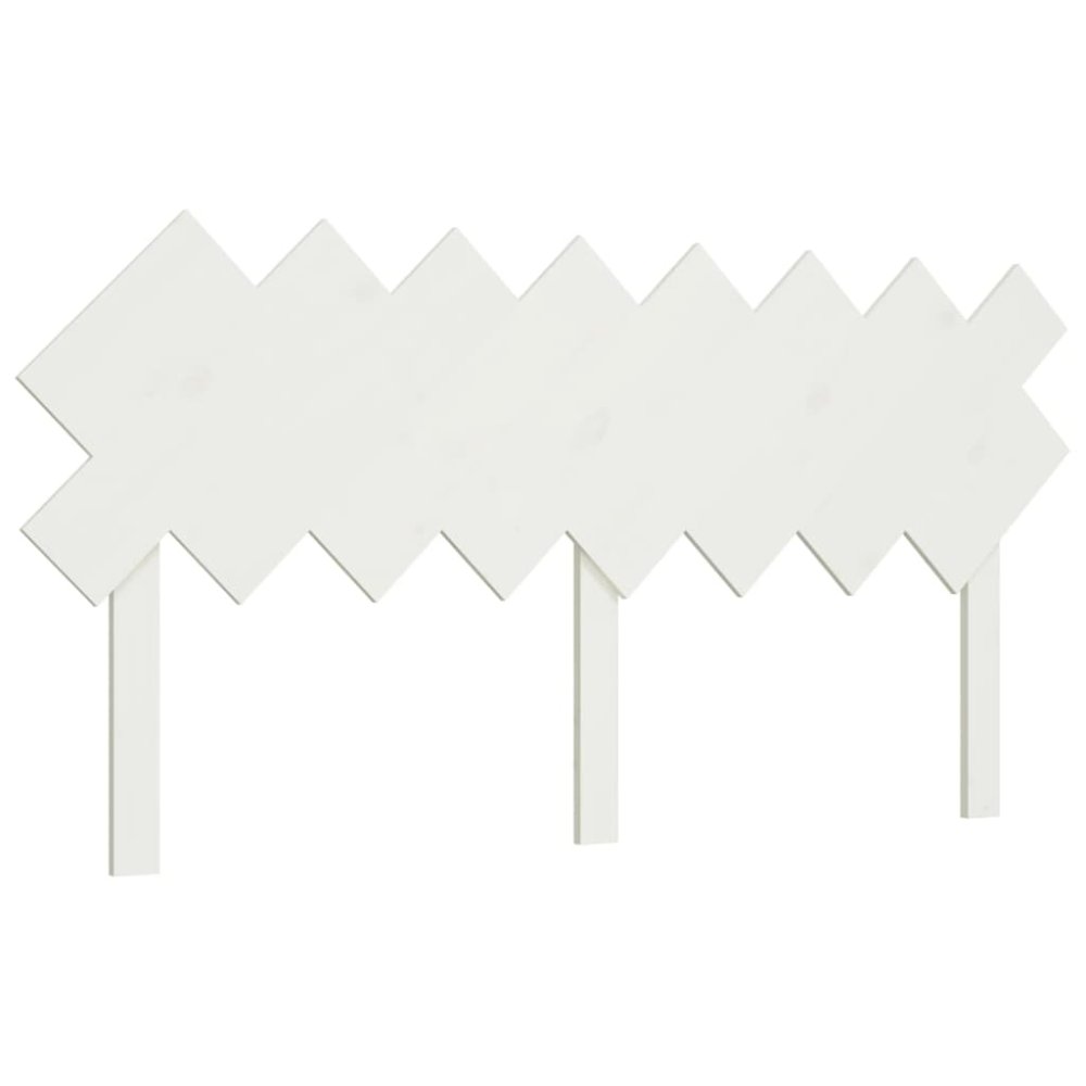 Vidaxl Čelo postele biele 159,5x3x80,5 cm masívna borovica