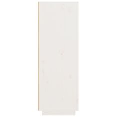 Vidaxl Vysoká skrinka biela 89x40x116,5 cm masívna borovica