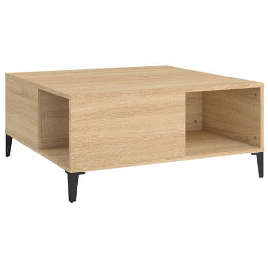 Vidaxl Konferenčný stolík dub sonoma 80x80x36,5 cm spracované drevo