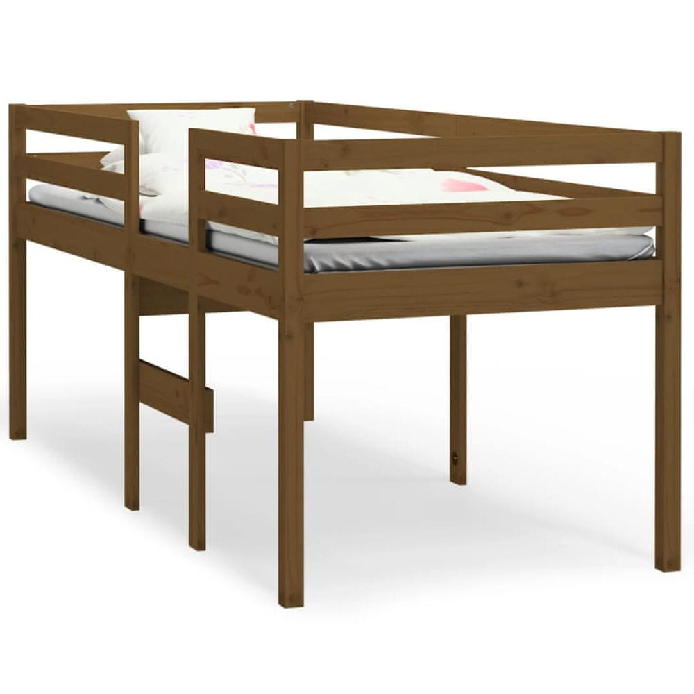 Vidaxl Vysoká posteľ medovohnedá 80x200 cm borovicový masív