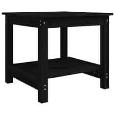 Vidaxl Konferenčný stolík čierny 50x50x45 cm borovicové drevo