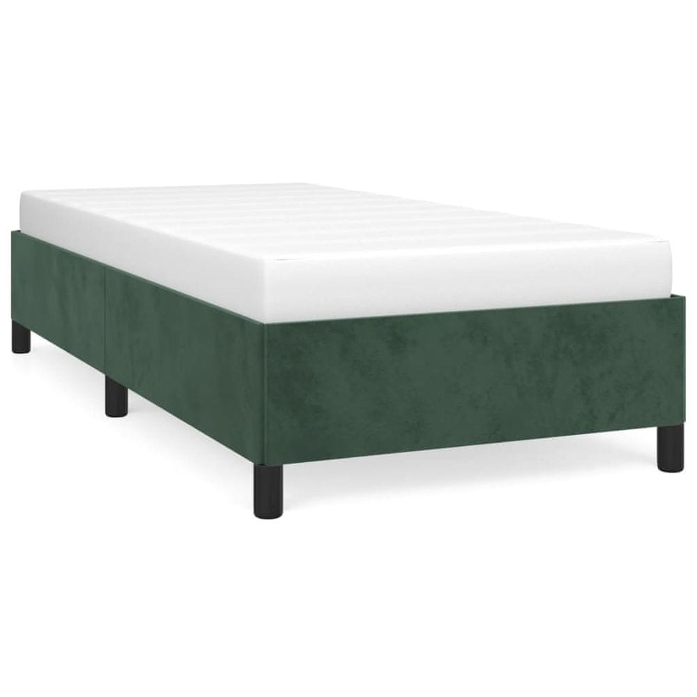 Vidaxl Rám postele zelený 90x190 cm zamat