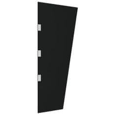 Vidaxl Bočné panely k vchodovej strieške 2 ks, čierne, tvrdené sklo