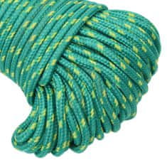 Vidaxl Lodné lano zelené 4 mm 50 m polypropylén