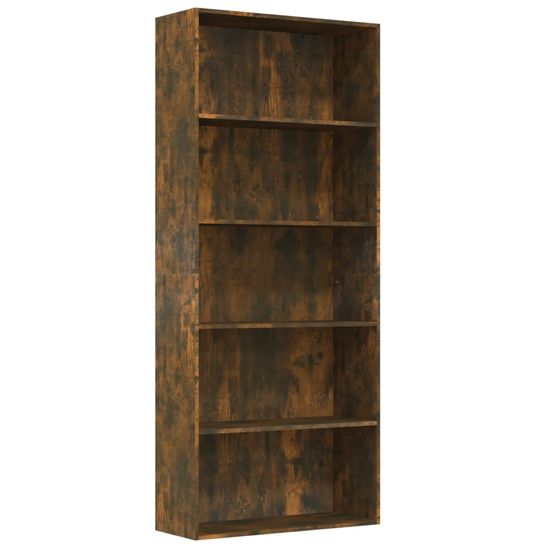 Vidaxl 5-poschodová knižnica 80x30x189 cm spracované drevo