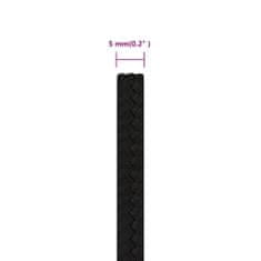 Vidaxl Pracovné lano čierne 5 mm 25 m polyester