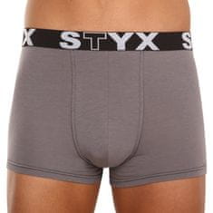 Styx 3PACK pánske boxerky športová guma tmavo sivé (3G1063) - veľkosť L