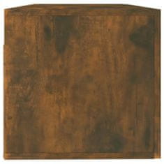 Vidaxl Nástenná skrinka, tmavý dub 100x36,5x35 cm, kompozitné drevo