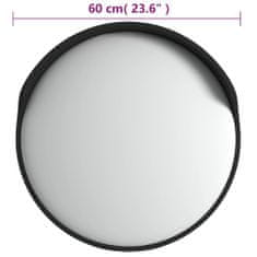 Vidaxl Vonkajšie konvexné dopravné zrkadlo čierne Ø60 cm polykarbonát