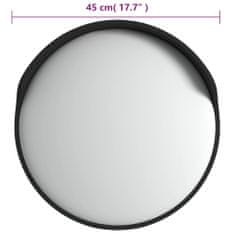 Vidaxl Vonkajšie konvexné dopravné zrkadlo čierne Ø45 cm polykarbonát