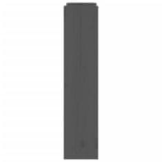 Vidaxl Kryt na radiátor sivý 210x21x85 cm masívna borovica