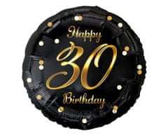 Balón foliový 30 rokov - Happy birthday - narodeniny - 45 cm