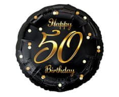 Balón foliový 50 rokov - Happy birthday - narodeniny - 45 cm