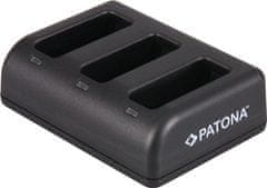 PATONA nabíjačka pre digitálnu kameru Triple GoPro Hero 5/Hero 6/Hero 7/Hero 8 AHDBT-501/ micro USB/ USB-C