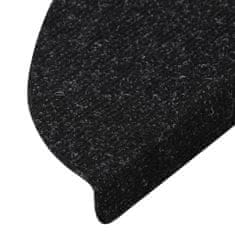Vidaxl Schodiskové rohože samolepiace 10 ks čierne 56x17x3 cm
