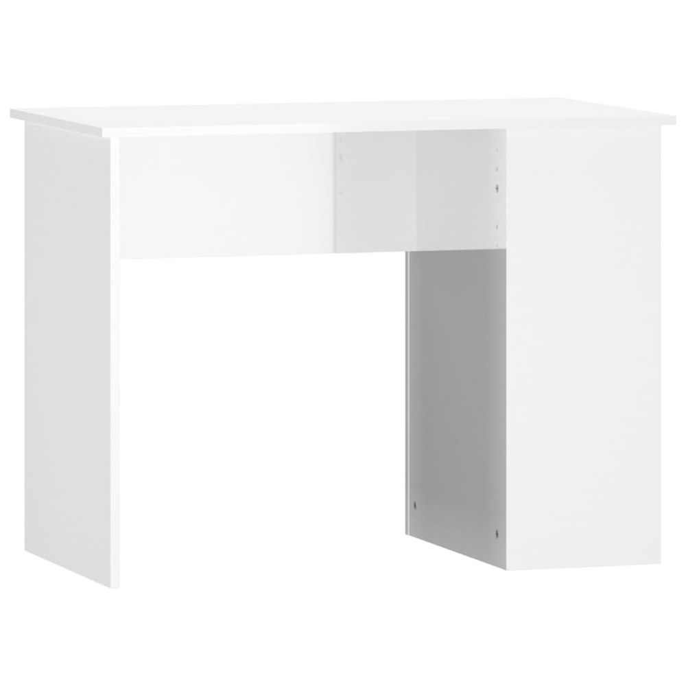 Vidaxl Stôl lesklý biely 100x55x75 cm spracované drevo