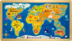 Small foot by Legler Small Foot Vkladacie puzzle jednoduchá veľká mapa sveta