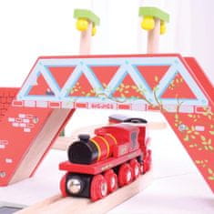 Bigjigs Rail Bigjigs Červená lokomotiva s tendrem 3 koľaje