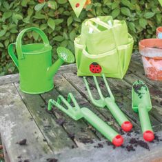 Bigjigs Toys zahradní set nářadí zelený 3 ks