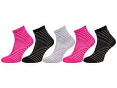 sarcia.eu Ružové a čierne ponožky - 5 párov OEKO-TEX 30.5/36 EU