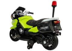 Lean-toys Nabíjateľný motocykel Polícia HZB118 zelená