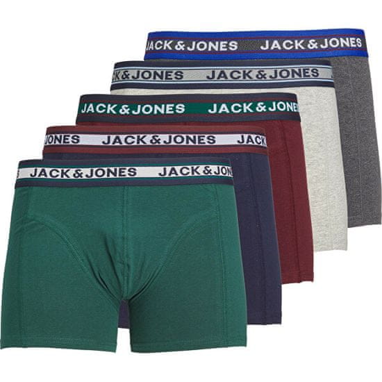 Jack&Jones 5 PACK - pánske boxerky JACOLIVER 12242050 Dark Grey Melange