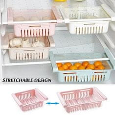 Nastaviteľný výsuvný úložný box organizér do chladničky (4 ks) | FRIGIBOX
