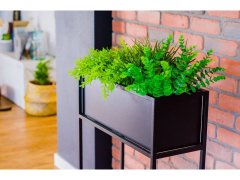 sarcia.eu Čierny kovový stojan na kvety 60x87x23 cm Box na rastliny