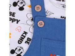 Disney Modré detské montérky + tričko Mickey Mouse DISNEY 0-3 m 62 cm