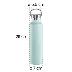 Xavax To Go, tepelnoizolačná fľaša, 750 ml, aj pre sýtené nápoje, skrutkovacie, pastelovo modrá