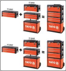 YATO Skrinka na náradie, 2x zásuvka, komponent k YT-09101/2