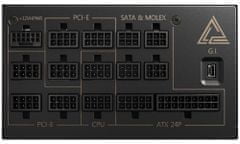 MSI zdroj MEG Ai1300P PCIE5/ 1300W/ ATX3.0/ akt. PFC/ 10 rokov záruka/ 120mm ventilátor/ plne modulárny/ 80PLUS Platinum