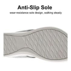 VIVVA® Dámske letné sandále s gumovou podrážkou na každodenné nosenie – sivá, veľkosť 39/40 | AMALFI