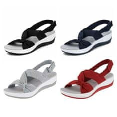 VIVVA® Dámske letné sandále s gumovou podrážkou na každodenné nosenie – červená, veľkosť 37/38 | AMALFI