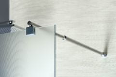 AQUALINE WALK-IN zástena jednodielna na inštaláciu na stenu, 1100x1900 mm, sklo Brick WI110 - Aqualine