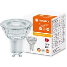 LEDVANCE Stmievateľná LED žiarovka GU10 3,7W = 35W 230lm 4000K Neutrálna biela 36° CRI90 Sklo Superior