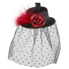 Widmann Mini klobúk čierny s ružou